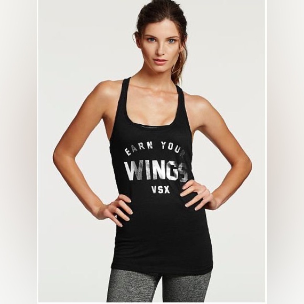 Victoria's‎ Secret VSX Sport Earn Your Wings Racerback Tank Top Size Small
